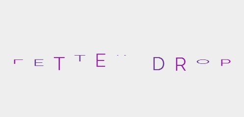 jQuery Letter Drop